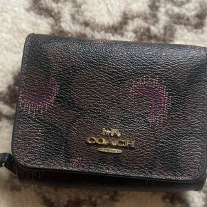 Coach Dark Brown and Purple Crossbody Bag